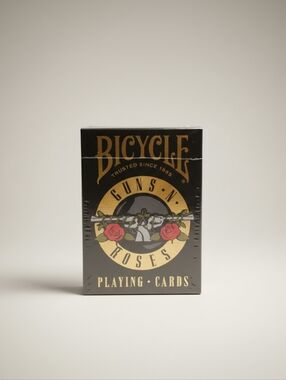 Bicycle Guns N' Roses Playing Cards - Black & Gold with Red Accents